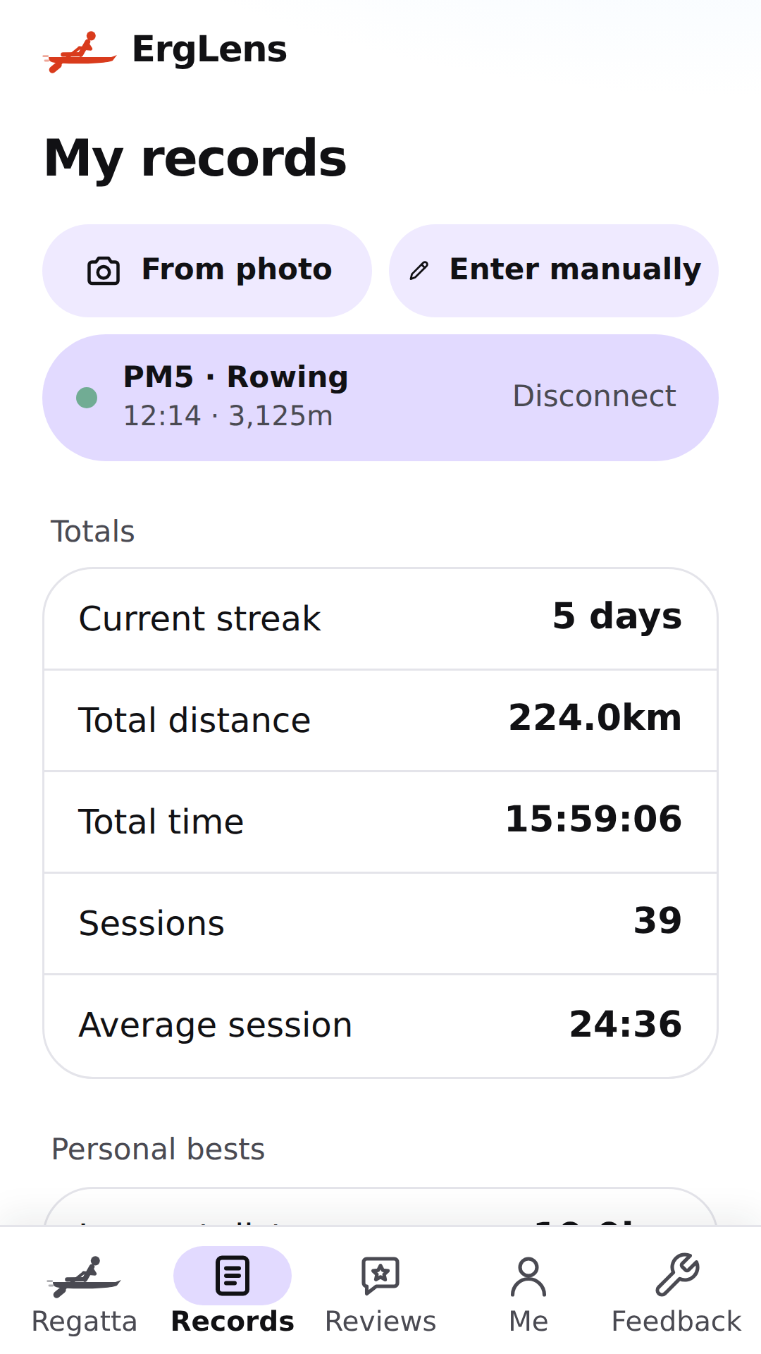 Records and PM5